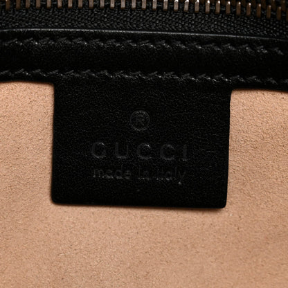 Calfskin Matelasse Small GG Marmont Shoulder Bag Black