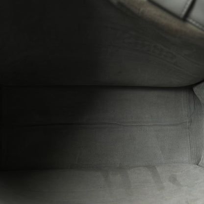 Calfskin Embossed Medium Book Tote Grey Stone