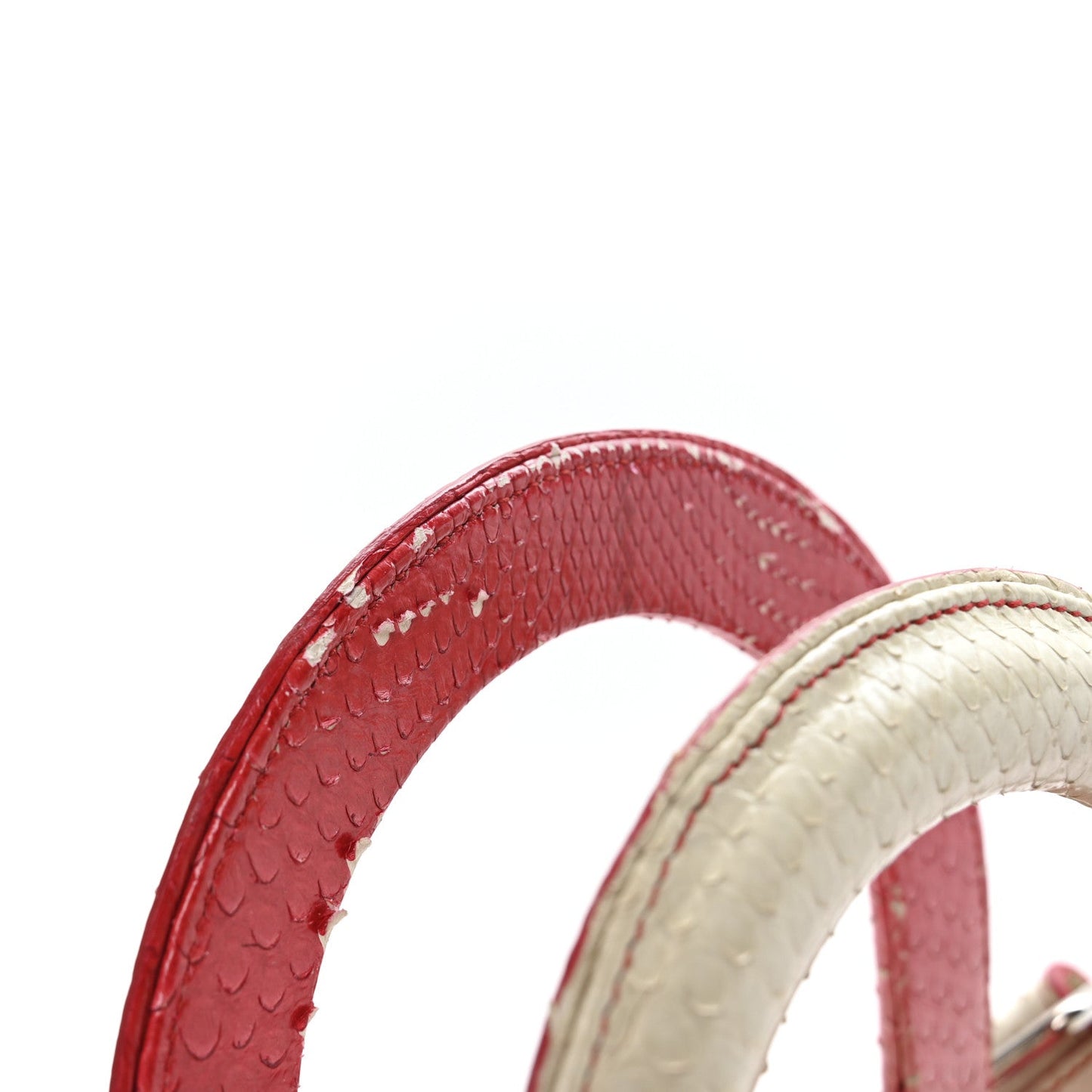 Snakeskin Ombre Medium Lady Dior Red White