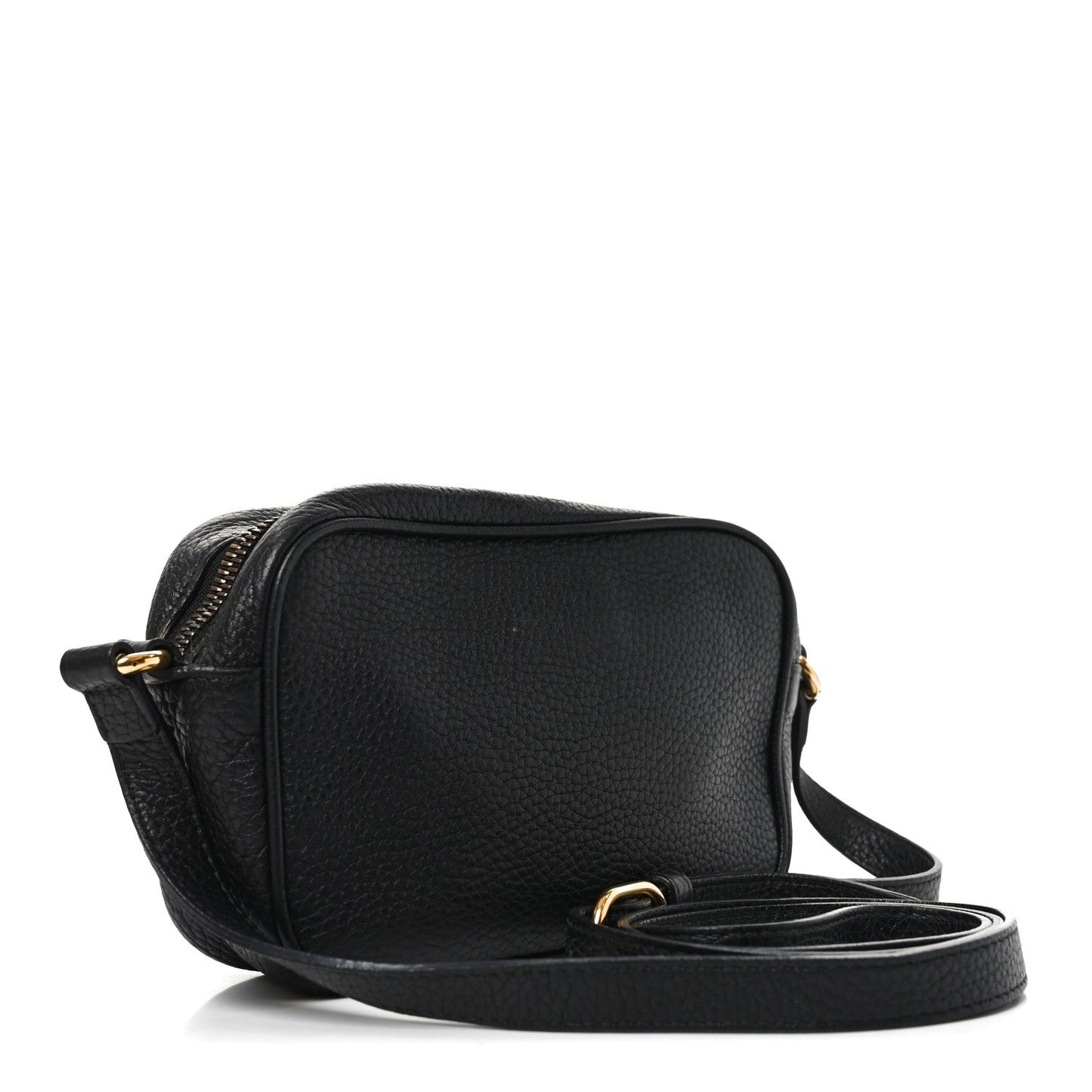 Pebbled Calfskin Mini Soho Disco Bag Black