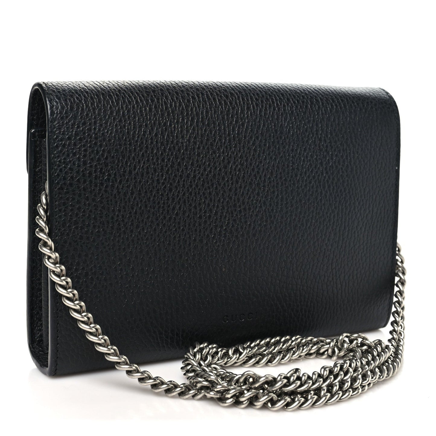 Calfskin Mini Dionysus Chain Wallet Black
