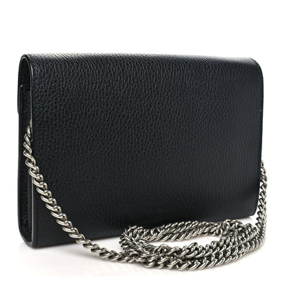Calfskin Mini Dionysus Chain Wallet Black