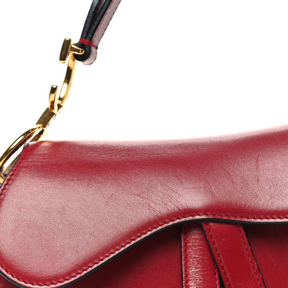 Calfskin Mini Saddle Bag Red