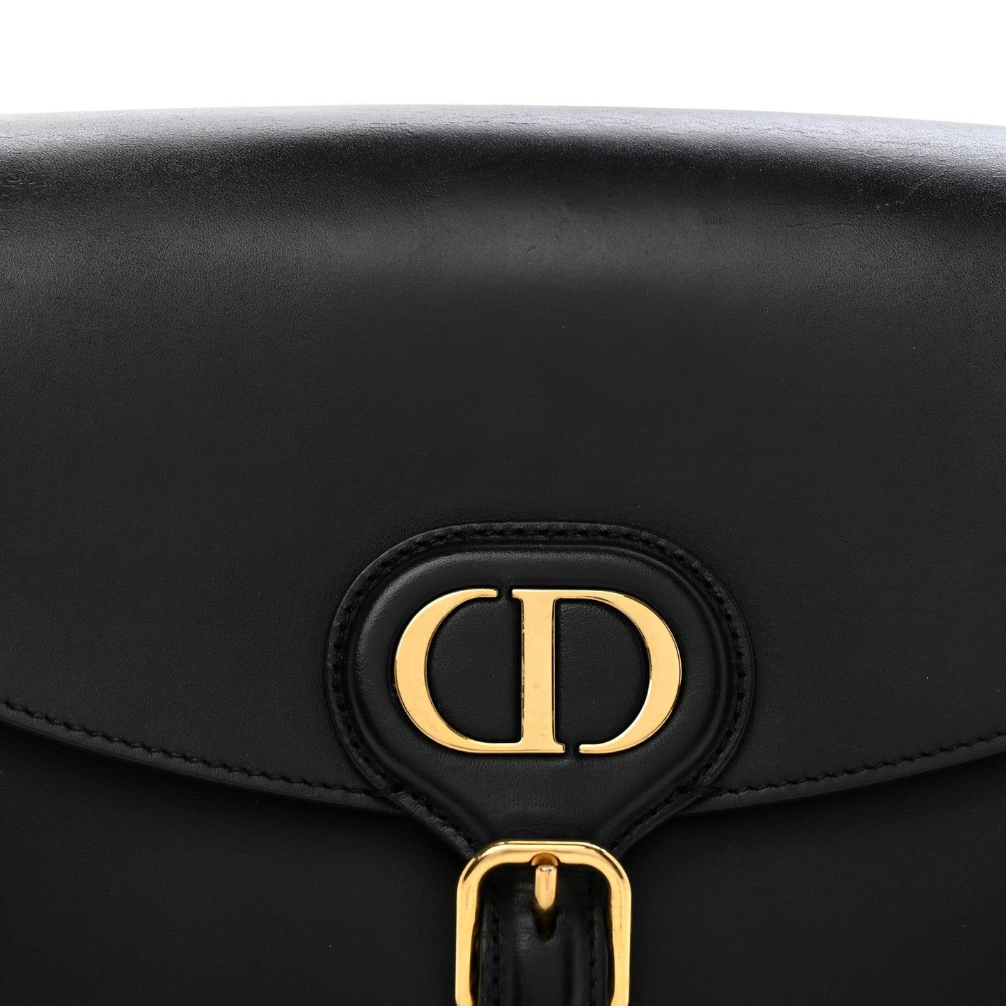 Box Calfskin Medium Bobby Flap Black