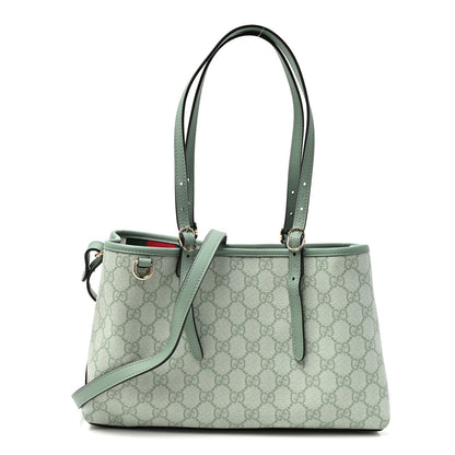 GG Supreme Monogram Emblem Medium Tote Bag Sage Green