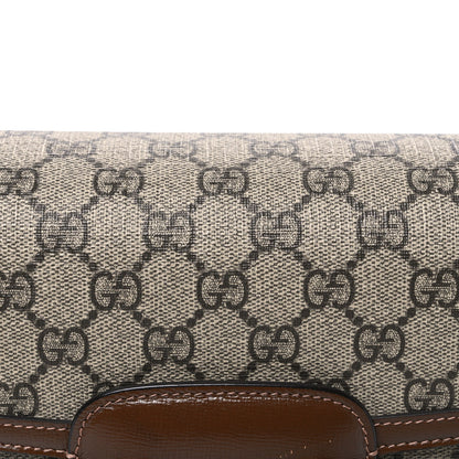GG Supreme Monogram Horsebit 1955 Shoulder Bag Beige Brown Sugar