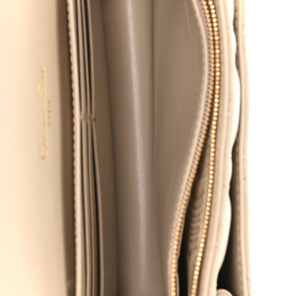 Lambskin Cannage Chain My Dior Daily Chain Pouch Powder Beige