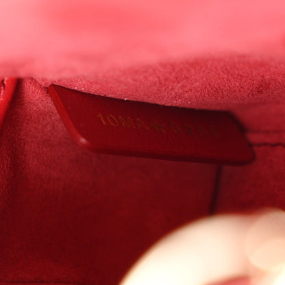 Lambskin Cannage Dioramour Micro Lady D-Joy Red