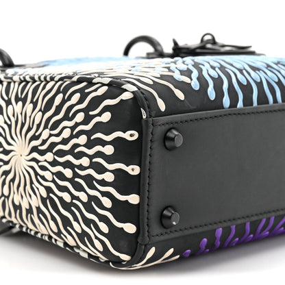 X BHARTI KHER Calfskin Painted Mini Lady Dior Black