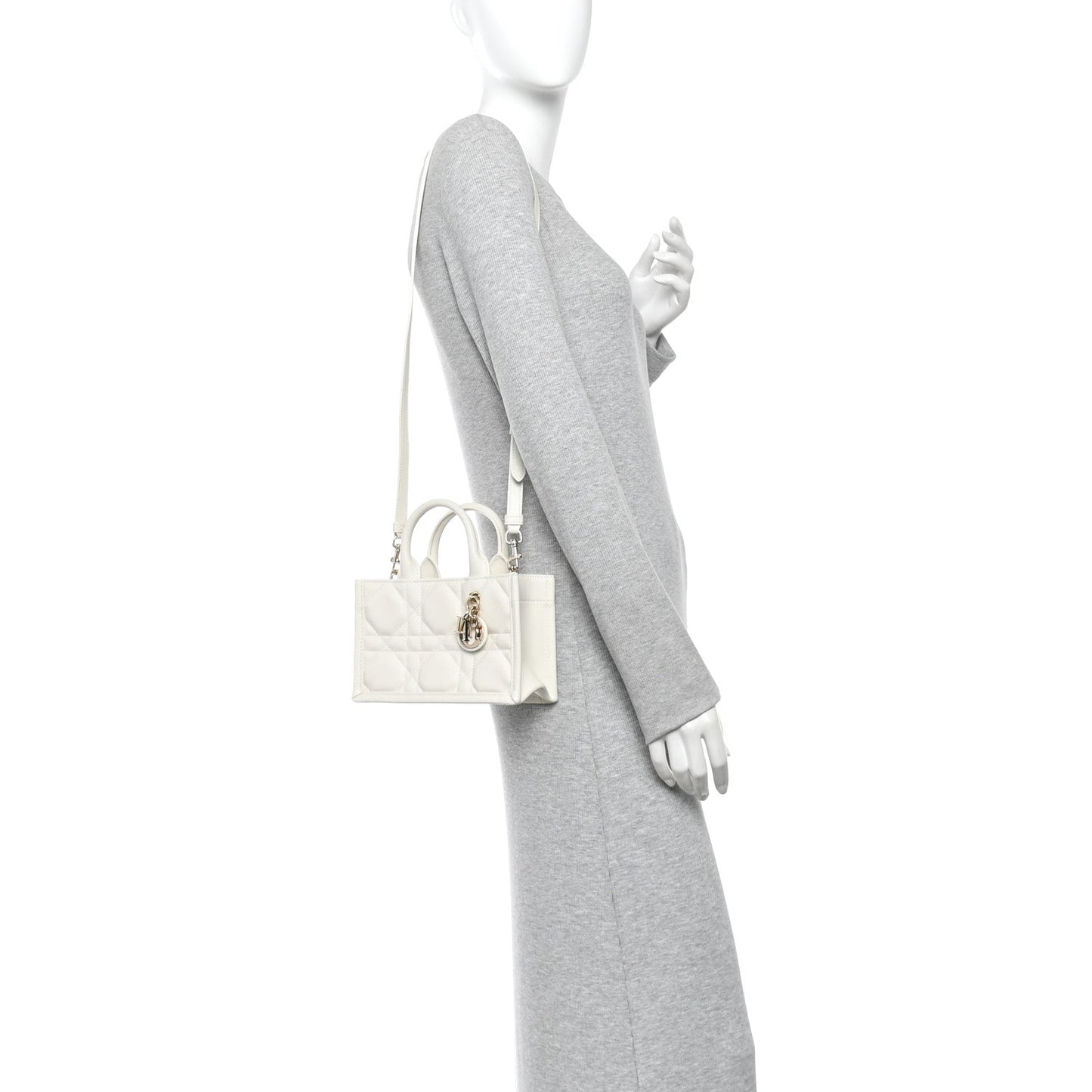 Calfskin Macrocannage Mini Book Tote Latte