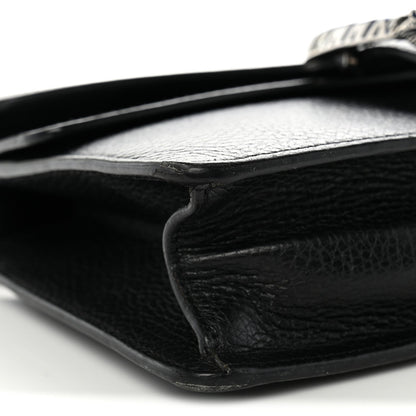 Dollar Calfskin Enamel Small Dionysus Shoulder Bag Black Electric Blue
