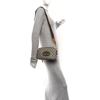 GG Supreme Monogram Web Neo Vintage Shoulder Bag Beige New Acero Crop