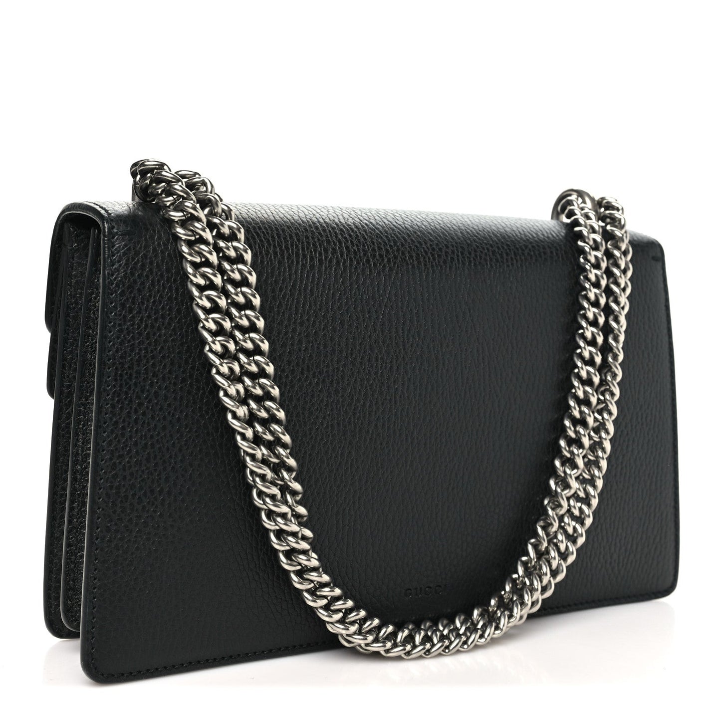 Pebbled Calfskin Small Dionysus Shoulder Bag Black