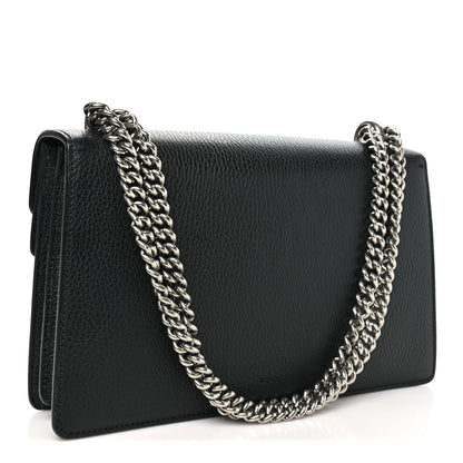 Pebbled Calfskin Small Dionysus Shoulder Bag Black