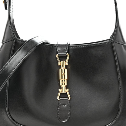 Boarded Dyana Lux Calfskin Small Jackie 1961 Hobo Black