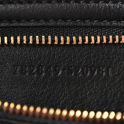 Patent Calfskin Small Jackie Shoulder Bag Black