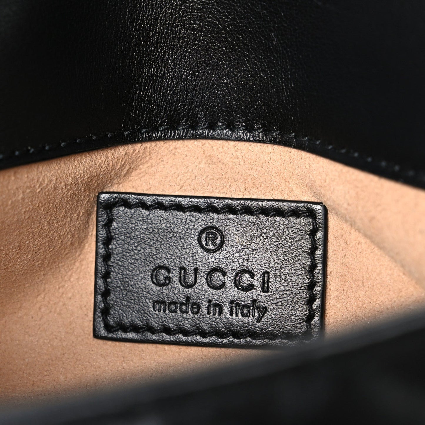 Calfskin Matelasse Monochrome GG Marmont Chain Belt Bag Black