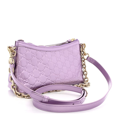 Shine Guccissima Emblem Small Shoulder Bag Lilac Haz