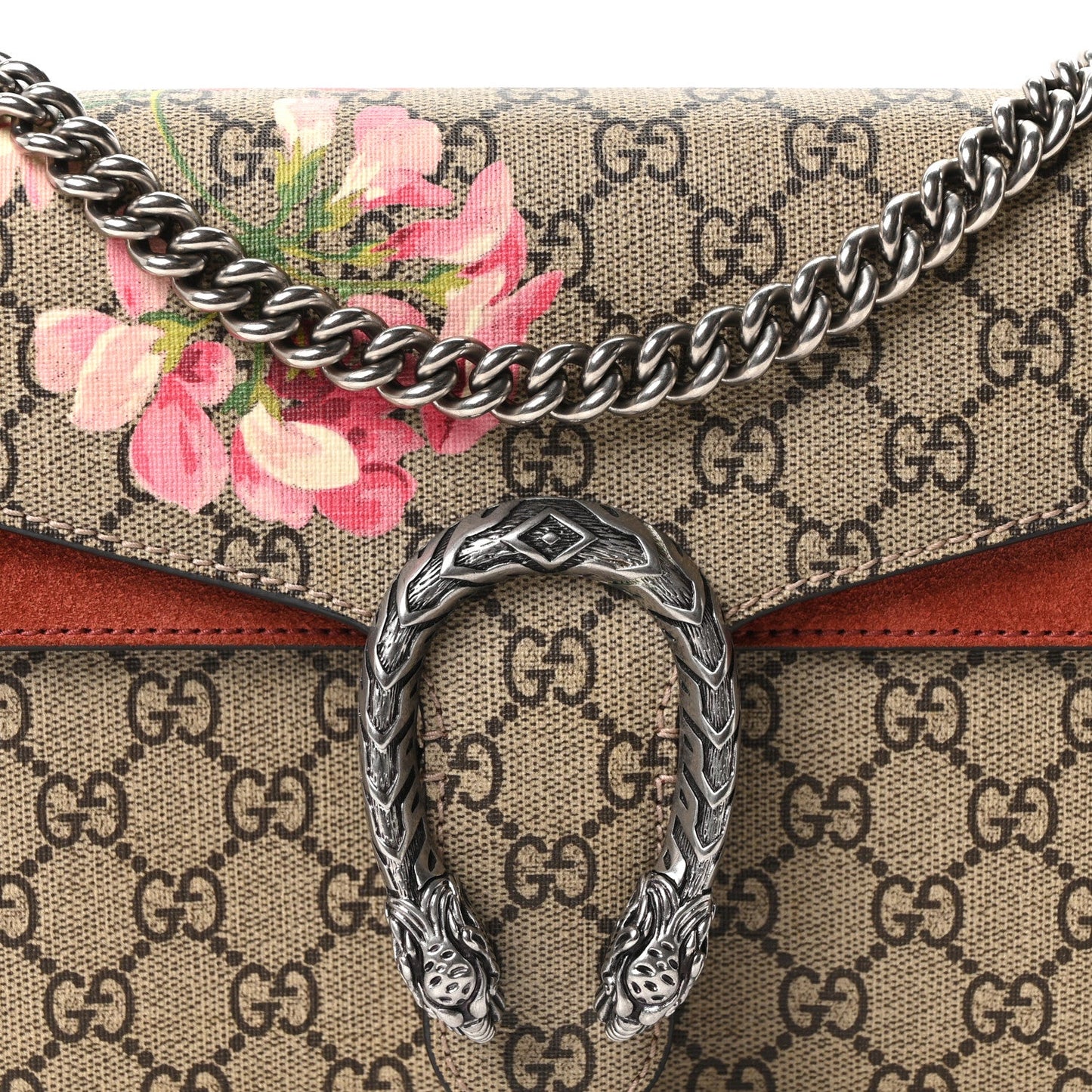 GG Supreme Monogram Blooms Small Dionysus Shoulder Bag Beige Multicolor Dry Rose