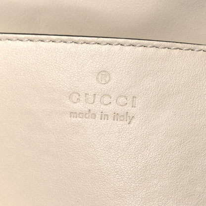 Calfskin Matelasse Monochrome Mini GG Marmont Crossbody Shoulder Bag White