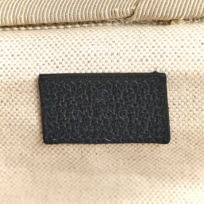 GG Supreme Monogram Textured Dollar Calfskin Web Ophidia Small Savoy Cabin Trolley Black Blue