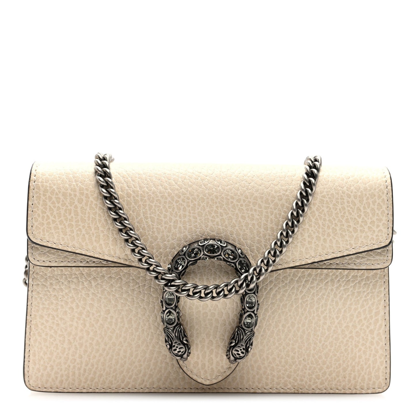 Dollar Calfskin Crystal Super Mini Dionysus Shoulder Bag Mystic White Black Diamond