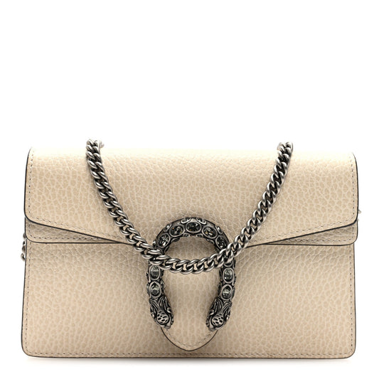 Dollar Calfskin Crystal Super Mini Dionysus Shoulder Bag Mystic White Black Diamond