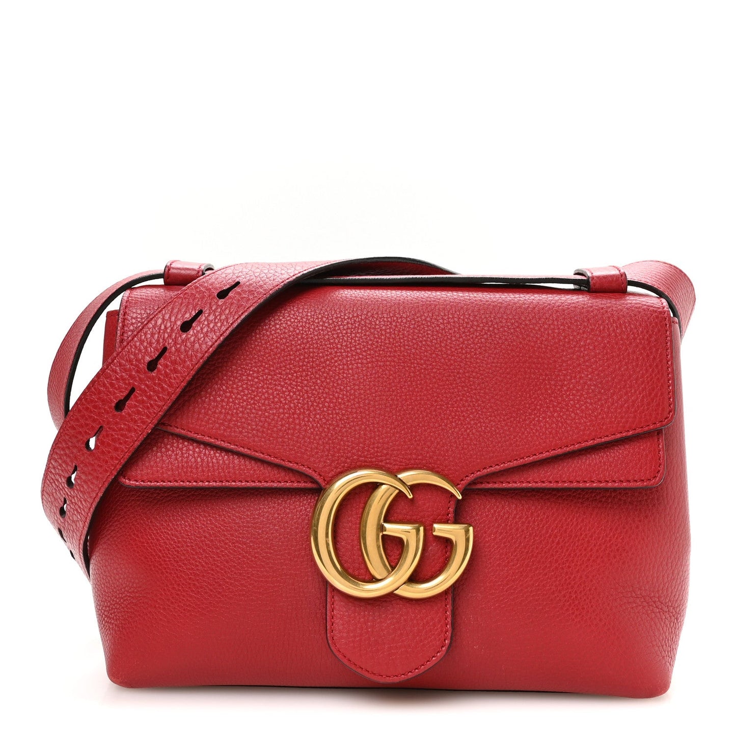 Cellarius Calfskin GG Marmont Shoulder Bag Vulcanic Red