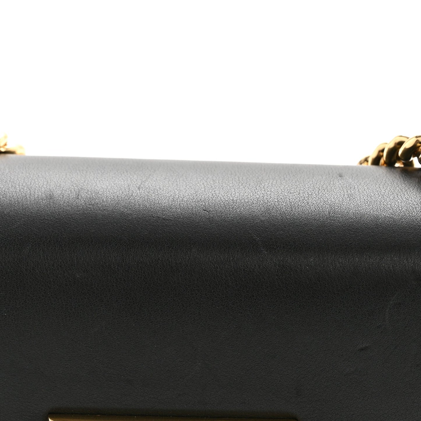 GG Supreme Monogram Calfskin Small Padlock Shoulder Bag Beige Black Cuir