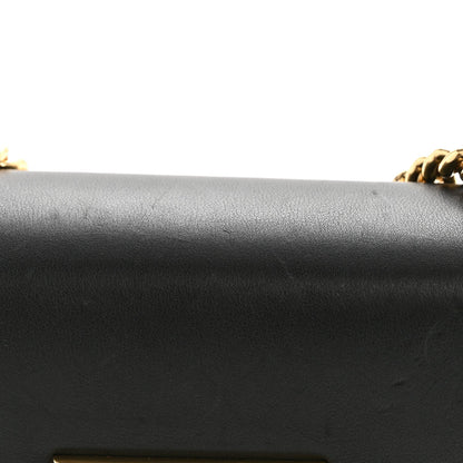 GG Supreme Monogram Calfskin Small Padlock Shoulder Bag Beige Black Cuir