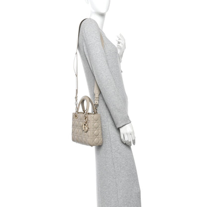 Lambskin Cannage Small My ABCDior Lady Dior Hazelnut