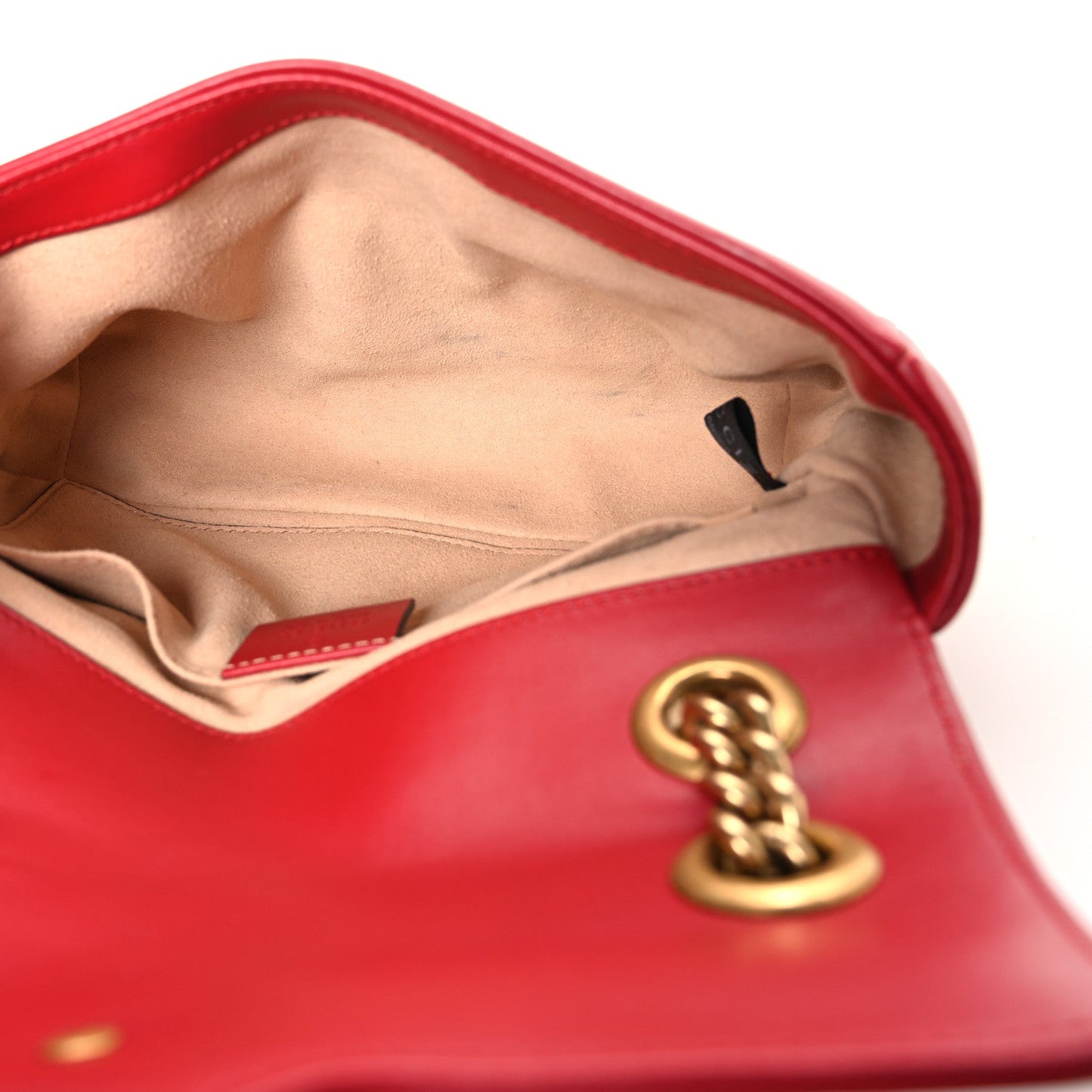 Calfskin Matelasse Mini GG Marmont Shoulder Bag Hibiscus Red
