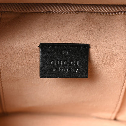 Calfskin Matelasse Mini GG Marmont Round Backpack Black