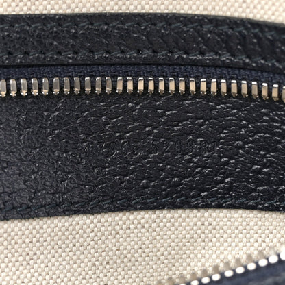 GG Supreme Monogram Textured Dollar Calfskin Web Small Ophidia Day Backpack Beige Blue Black