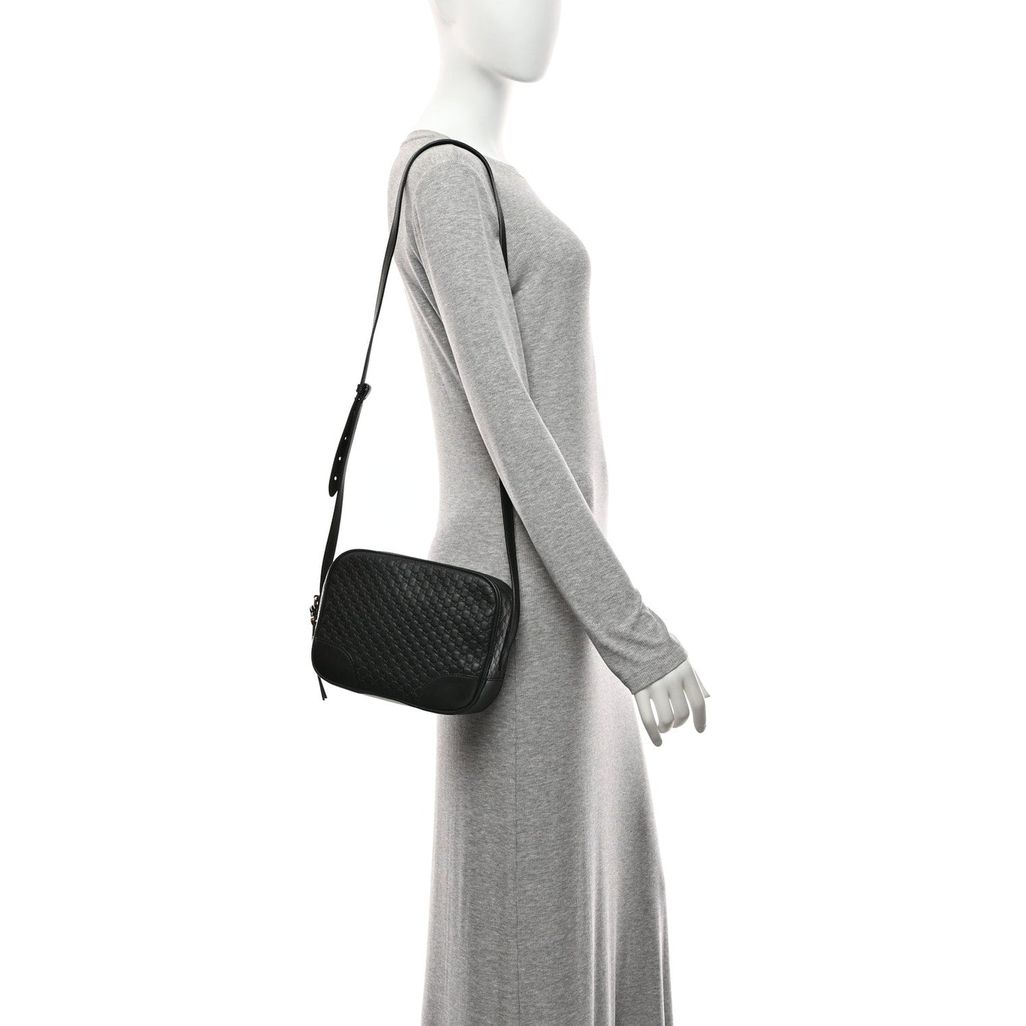 Microguccissima Mini Bree Messenger Bag Black