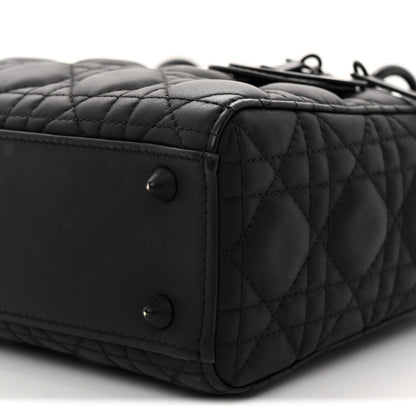 Ultra Matte Calfskin Cannage Small My ABCDior Lady Dior Black