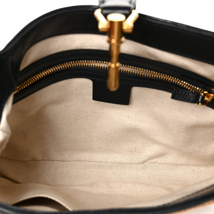 Straw Lux Boarded Dyana Lux Calfskin Small Jackie 1961 Hobo Natural Blue