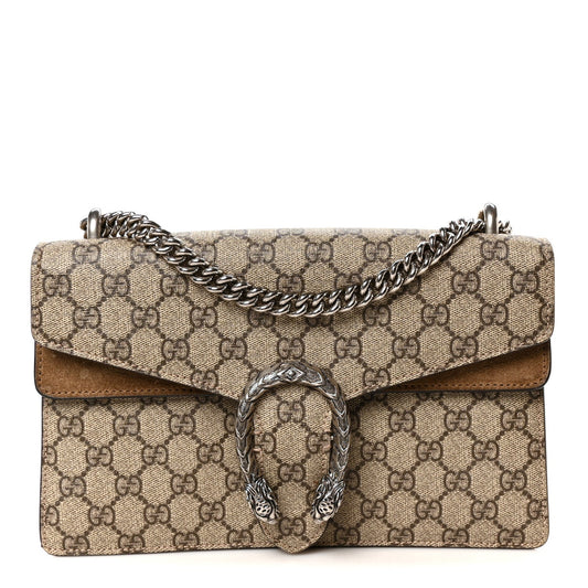GG Supreme Monogram Small Dionysus Shoulder Bag Taupe