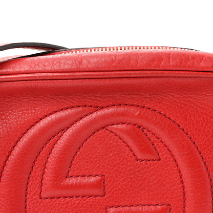 Pebbled Calfskin Small Soho Disco Bag Tabasco Red