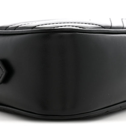 Calfskin Matelasse Small GG Marmont Chain Shoulder Bag Black