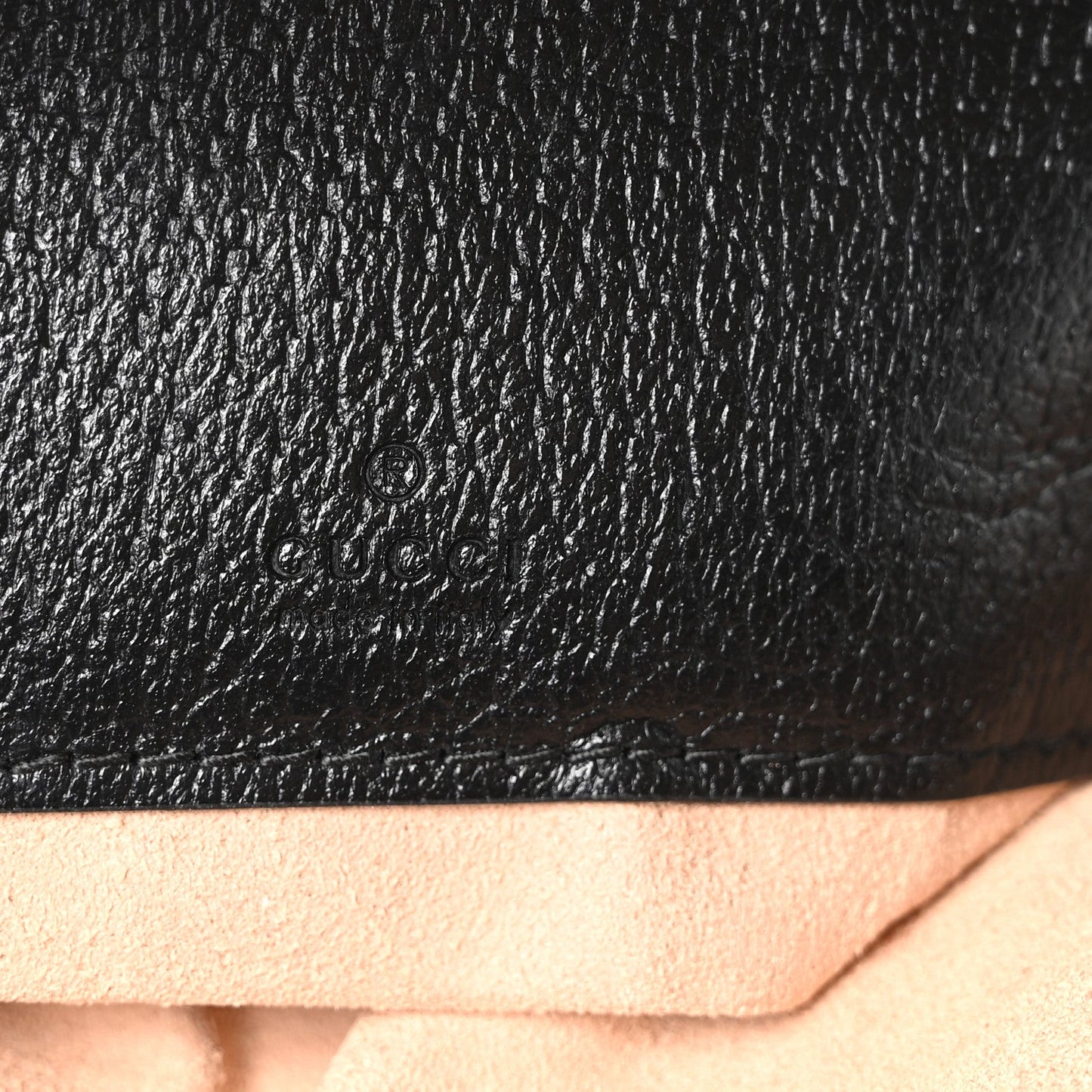 Grained Calfskin Web Mini Ophidia Round Backpack  Black