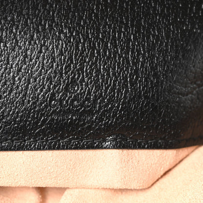 Grained Calfskin Web Mini Ophidia Round Backpack  Black