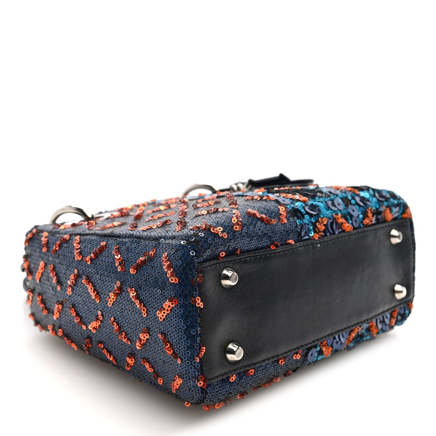 Sequin Lambskin Esprit Tokyo Mini Lady Dior Blue Multicolor