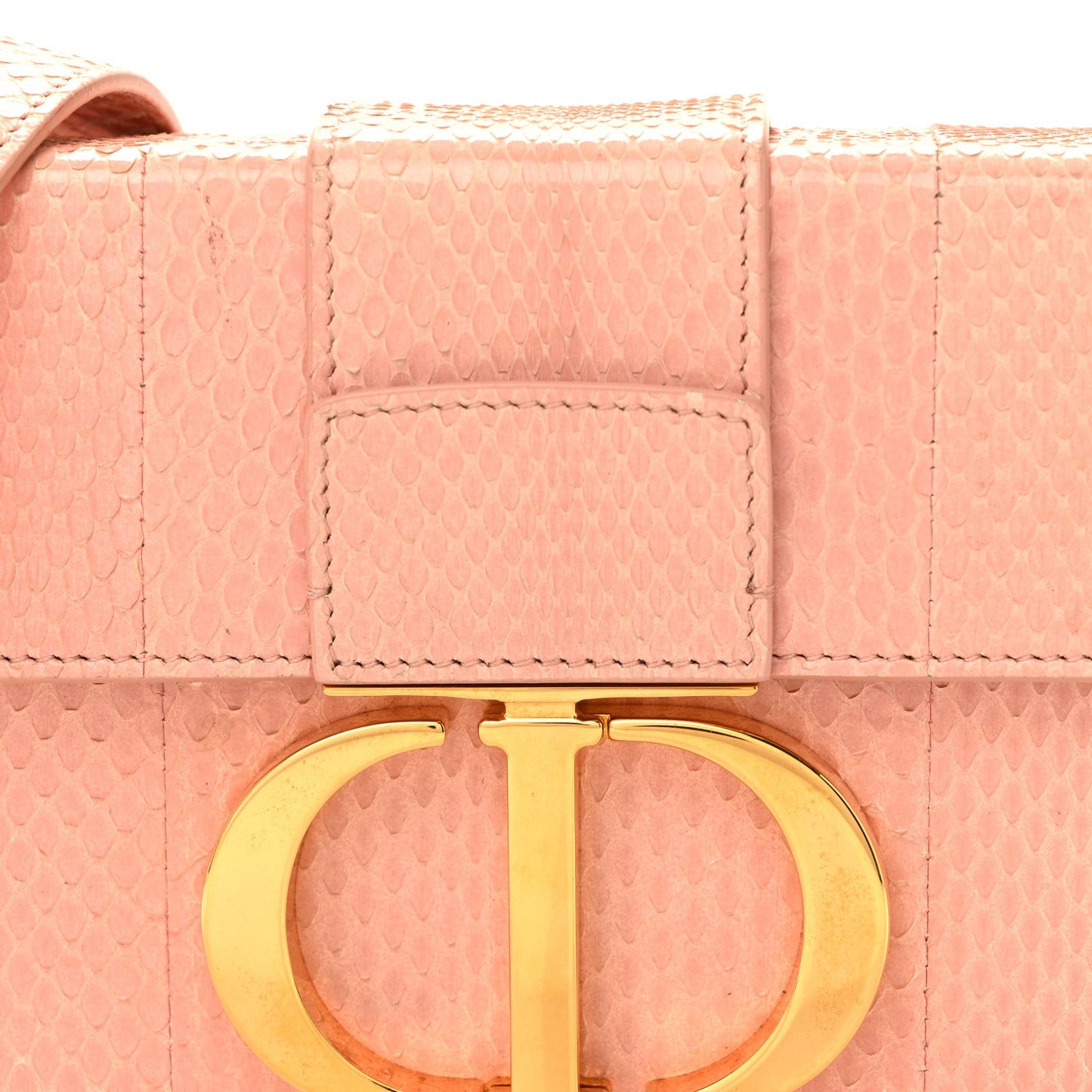 Snakeskin 30 Montaigne Box Bag Rose Clair