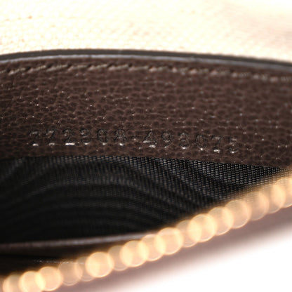 GG Supreme Monogram Textured Dollar Calfskin Small Ophidia Shoulder Bag Beige Ebony New Acero