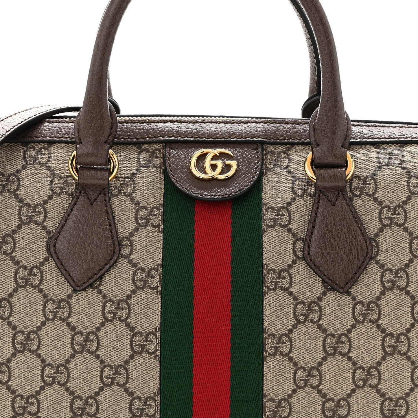 GG Supreme Monogram Web Medium Ophidia Boston Brown