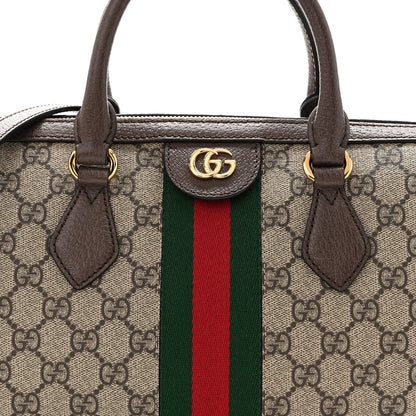 GG Supreme Monogram Web Medium Ophidia Boston Brown
