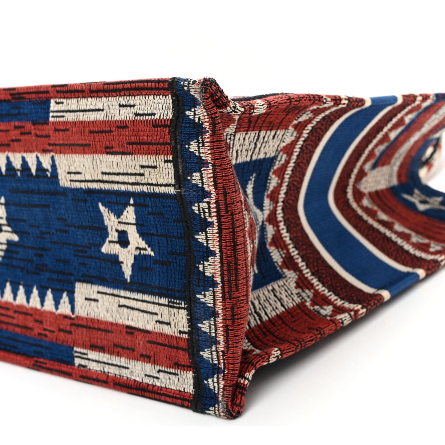 Canvas Embroidered Large Exclusive US Book Tote Multicolor