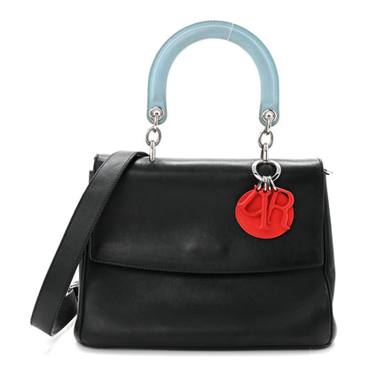Smooth Calfskin Tri-Color Small Be Dior Flap Black Blue Red