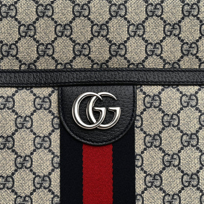 GG Supreme Monogram Web Savoy Garment Bag Beige Blue
